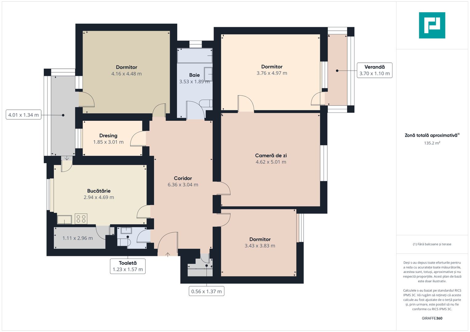 Apartament unic cu 4 camere în Centrul Aradului - Poză 3