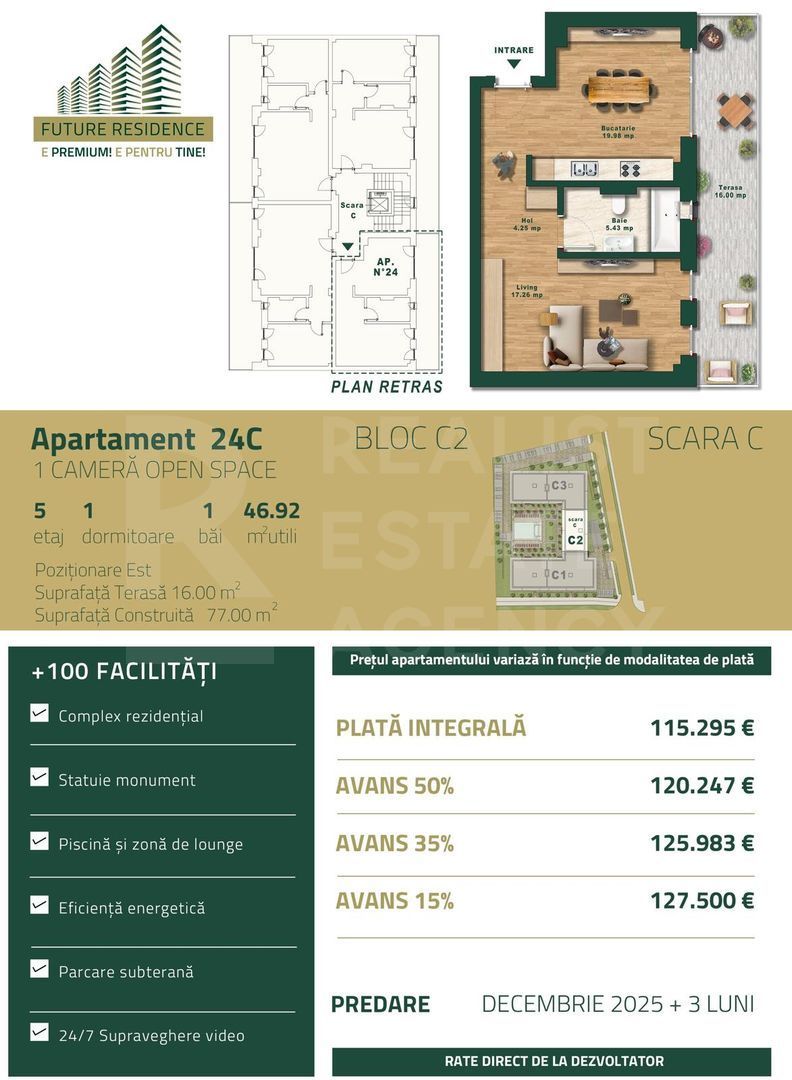 Vânzare, apartament, o cameră, zona Torontalului, Timișoara - Poză 8