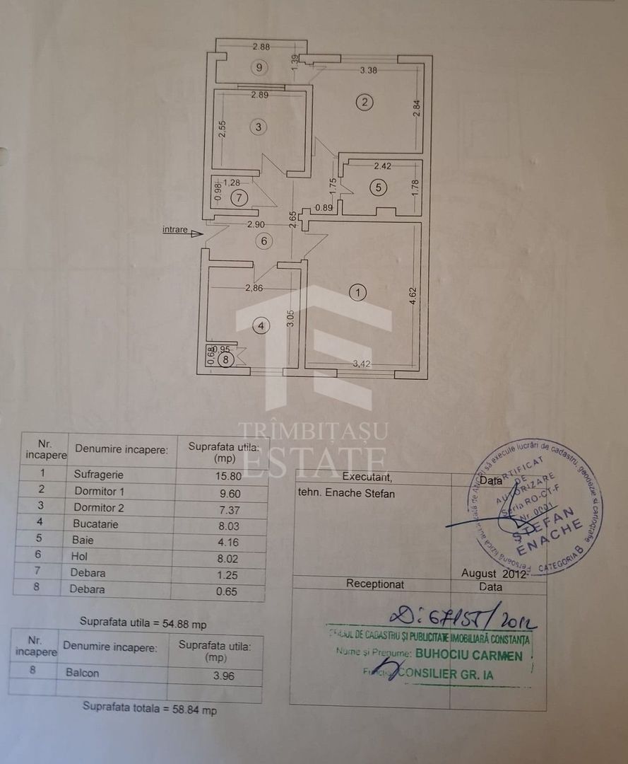 Ap. 3 camere decomandat Năvodari Str. Delfinului + loc parcare - Schiță 7