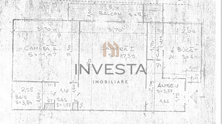 Apartament 2 camere, etaj intermediar, cartierul Grigorescu! - Schiță 7