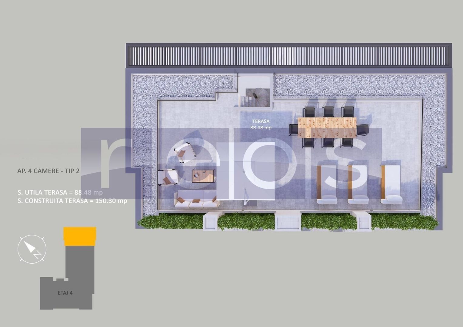 VANZARE APARTAMENT LA CHEIE | 4CAMERE | 160MP | TERASA 88 MP| PARCARE - Schiță 21
