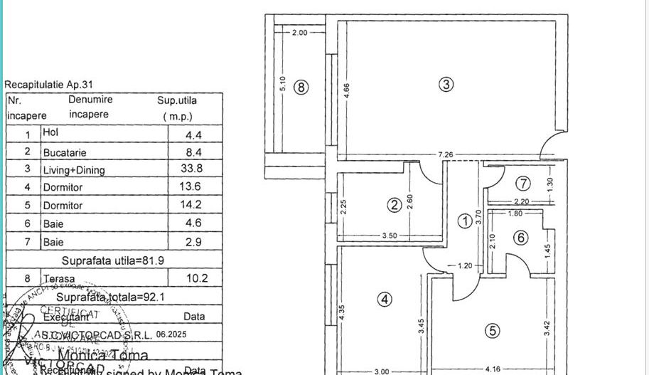 Apartament 3 camere de inchiriat, parcare, Baneasa-Aviatiei, bloc nou - Poză 13