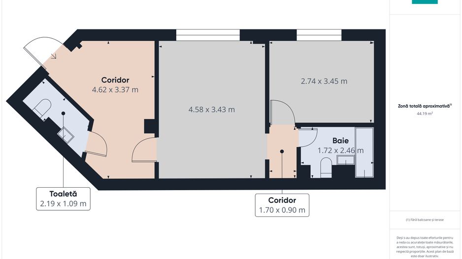 Apartament cu 2 camere parter, complex TM - Poză 7