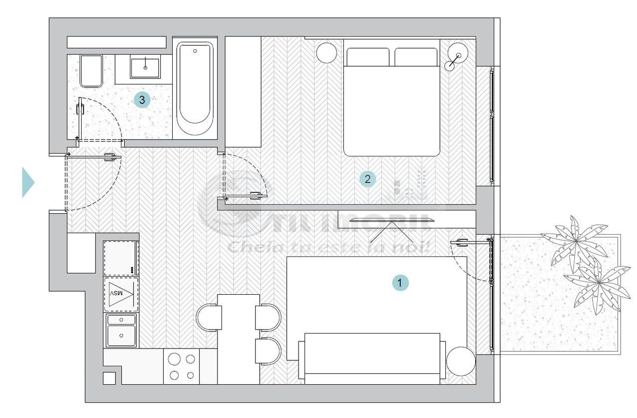 Ap 2 camere Silk District clasă energetică A + PARCARE!!! - Poză 9