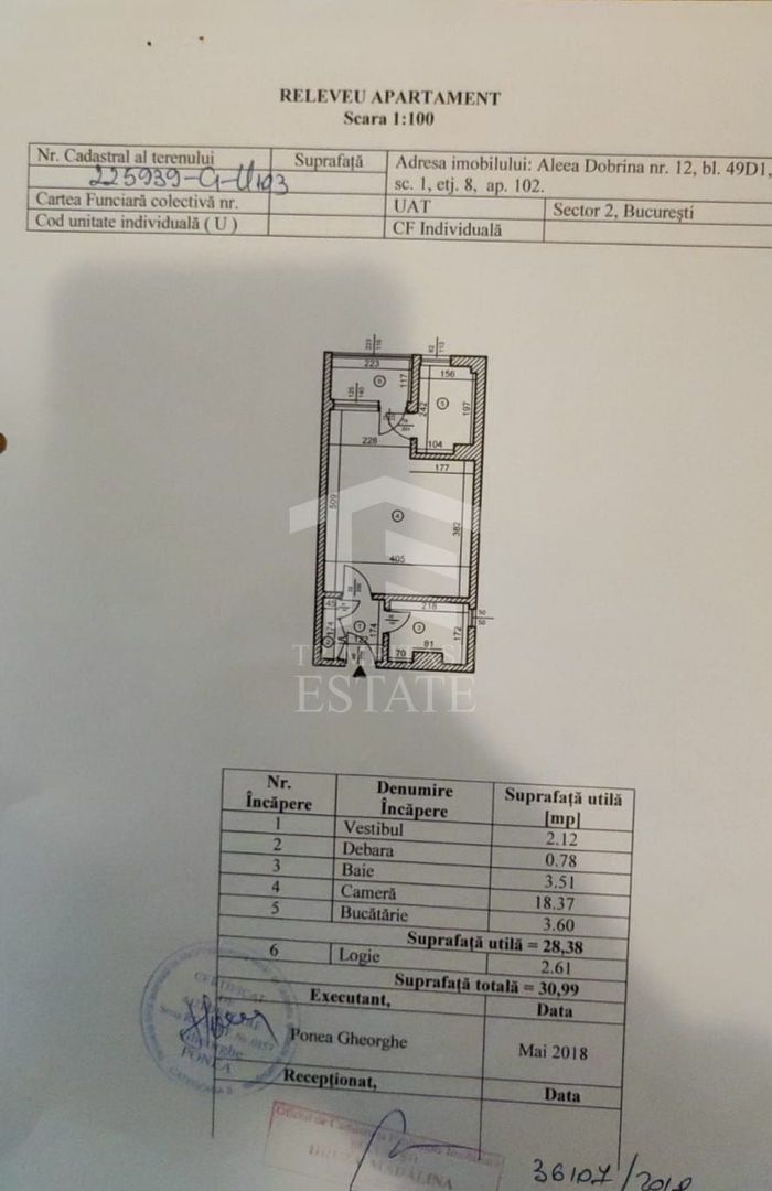 Pantelimon -Delfinului , Garsoniera 31 mp - Schiță 17