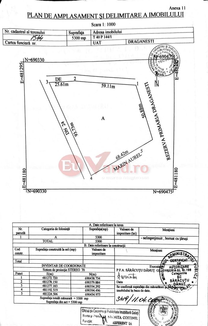 De vanzare teren extravilan Tecuci, la intrarea in oras dinspre Draganesti - Poză 1