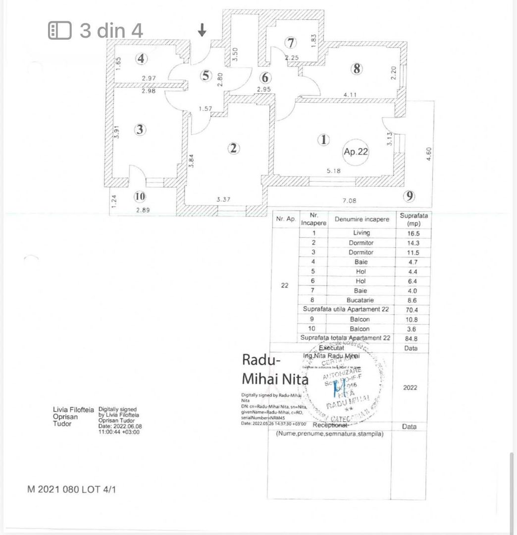 Apartament 3 camere  Cartier Latin Loc de Parcare - Poză 19