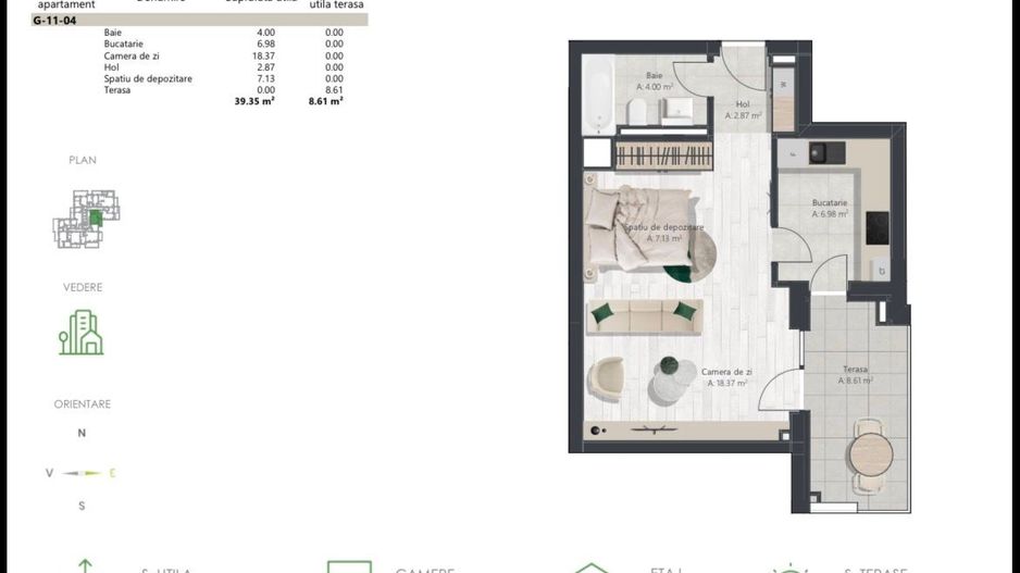 COM 0% Penthouse superb cu o camera | Denya Forest - Poză 8
