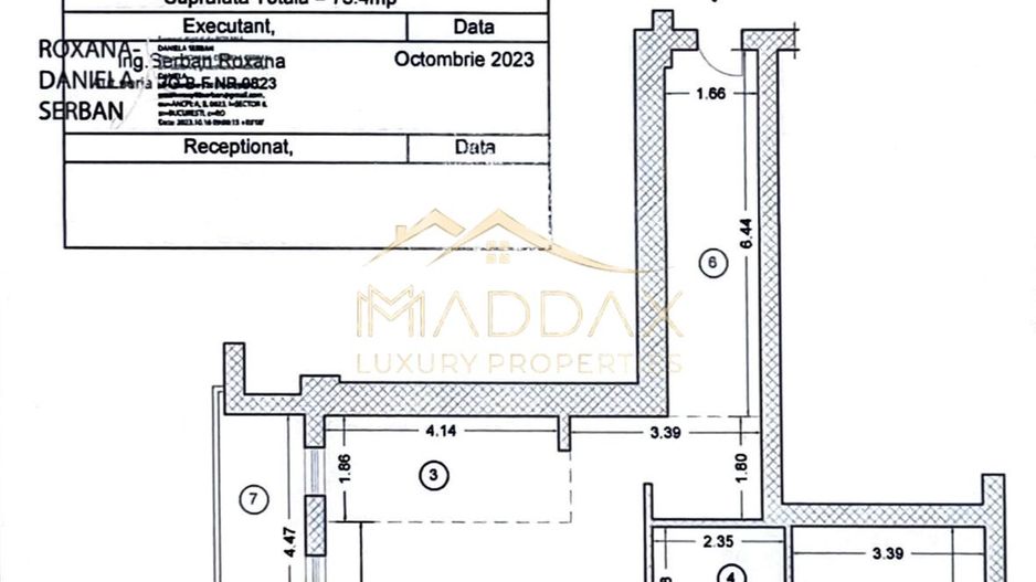 Apartament cu 2 camere *67mp utili + Terasa* // Pipera - Rond OMV - Schiță 48