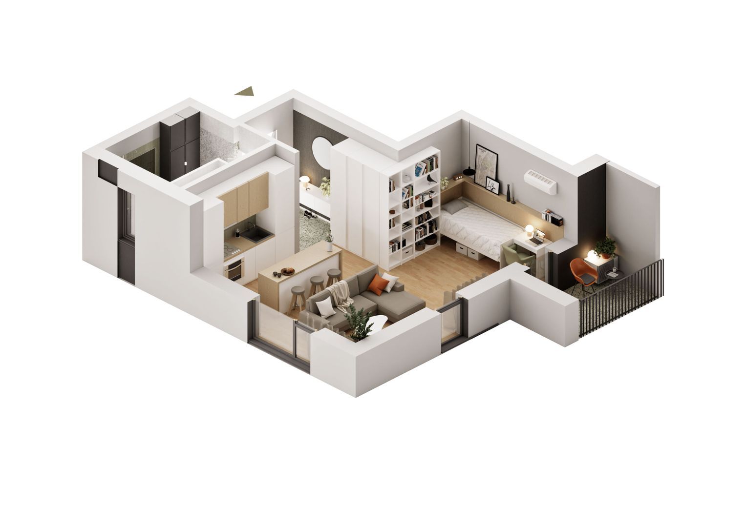 Apartament cu 1,5 camere în zona Confecții - Poză 4