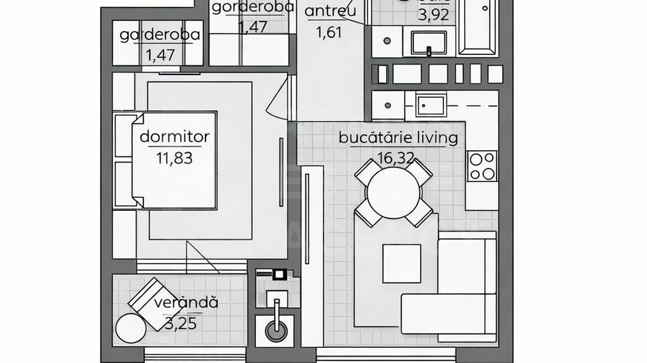Vânzare, apartament, 1 cameră, bulevardul Dacia, Botanica - Poză 7