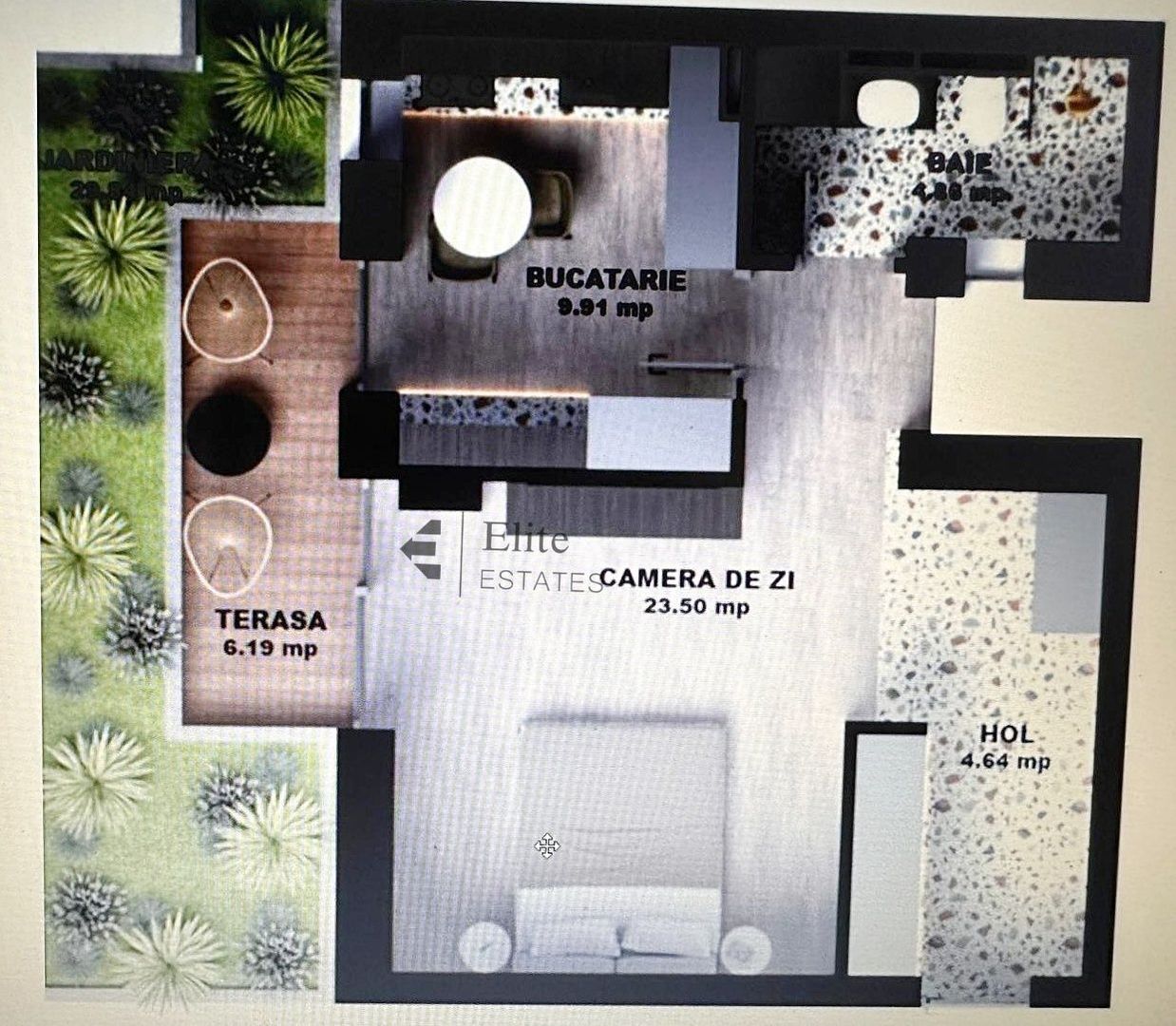 Apartament nou ultracentral 49 mp | Cladire nZeb - Poză 4