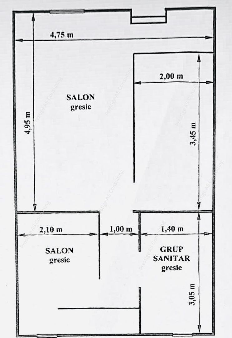 Spatiu comercial | 44mp utili | Demisol Zona Balcescu - Schiță 7