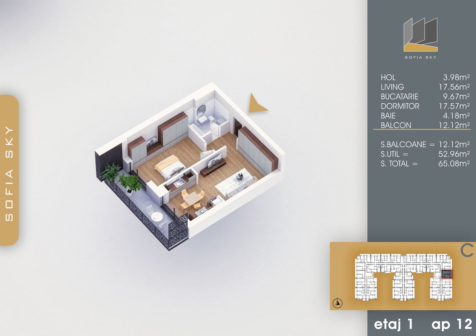 Apartament 2 camere spatios Titan Pallady  7 min Metrou Nicolae Teclu - Schiță 4