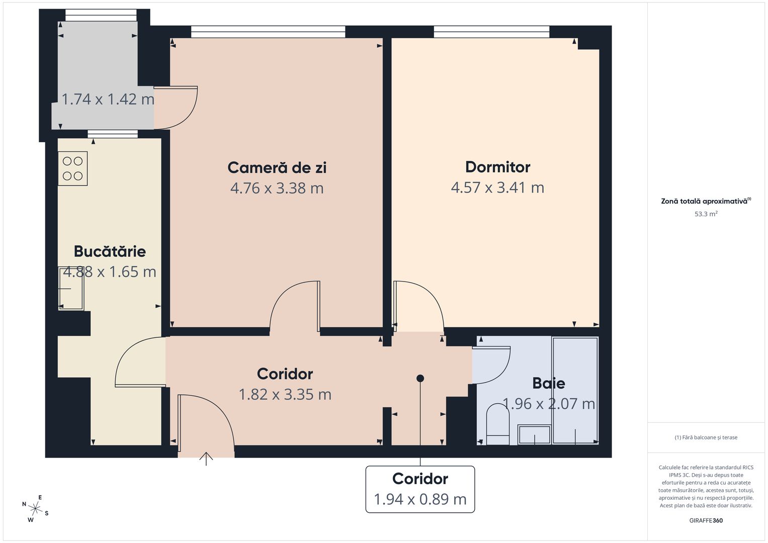 Apartament cu 2 camere de vânzare în zona Doamna Ghica - Schiță 15
