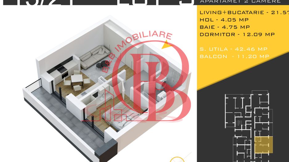 2 camere Titan Pallady Metrou Nicolae Teclu Comision 0 - Schiță 11
