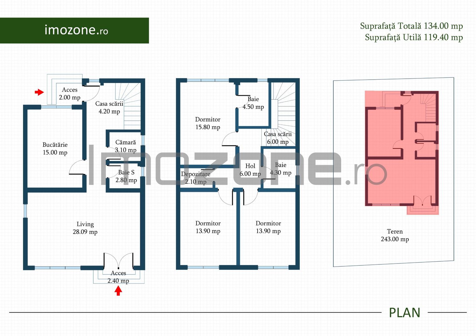Casa individuala, Prel. Ghencea Maracineni, 4 cam, 134 mp.,  comision 0% - Schiță 30