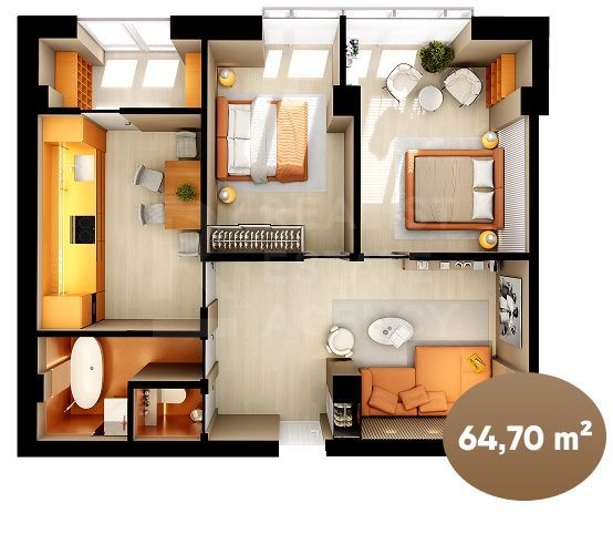 Vânzare, apartament, 3 camere, str. Nicolae Dimo, Durlești - Poză 1