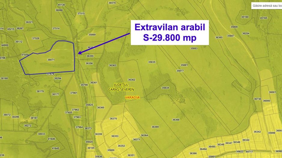 Teren extravilan arabil 29.800 mp – Vărădia, Caraș-Severin - Poză 2