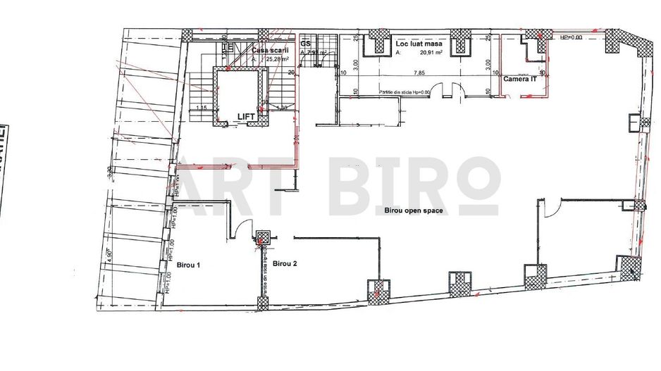 Zero comision, 257mp birou ultracentral, Unirii, 3' metrou - Schiță 12