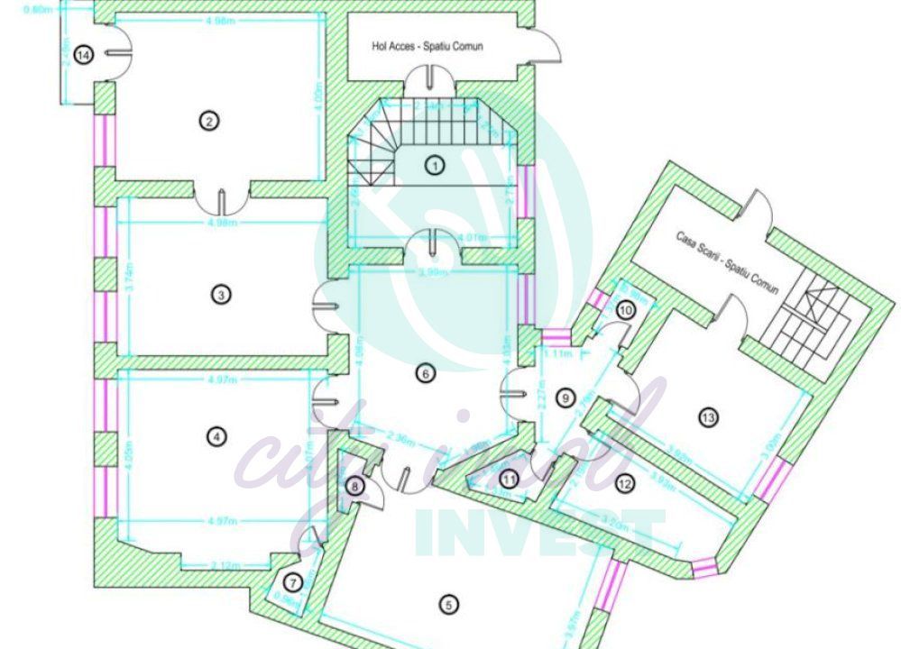 Apartament in vila cu arhitectura specifica perioadei interbelice - Poză 14