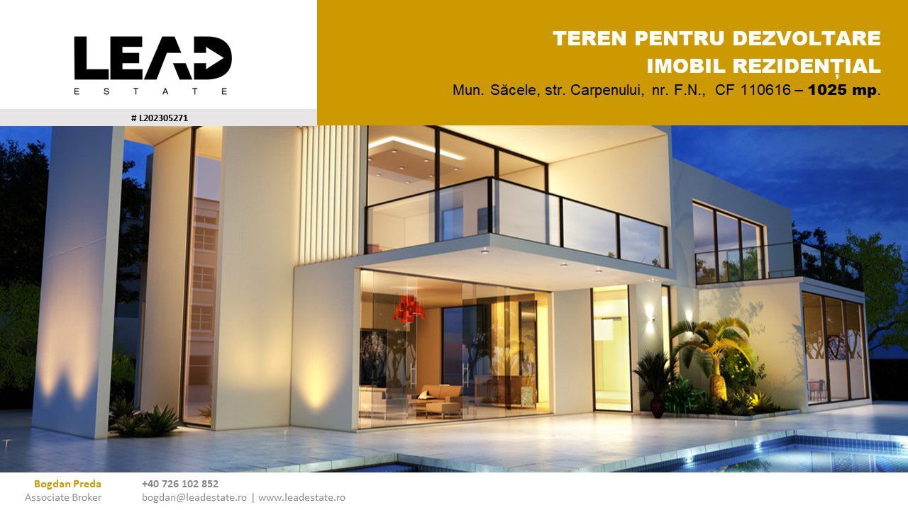 OPORTUNITATE INVESTIȚIE DEZVOLTARE REZIDENȚIALĂ / REȘEDINȚĂ - Poză 1