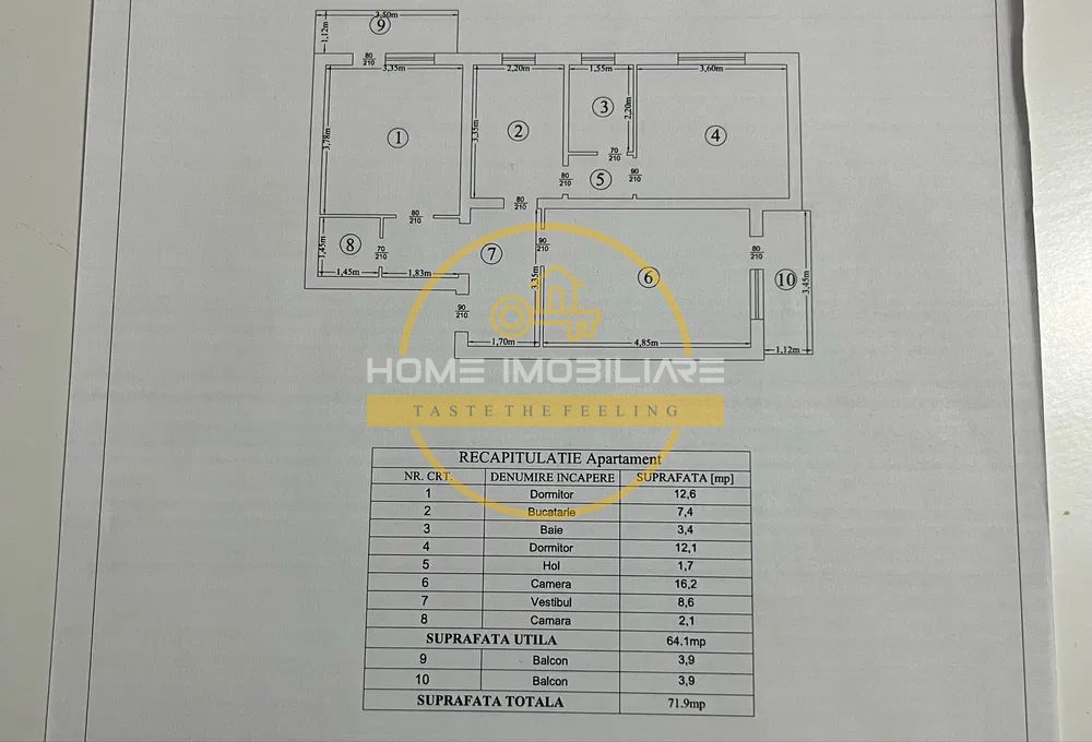Apartament cu 3 camere/ 64 mp/ zona Tatarasi - Poză 5