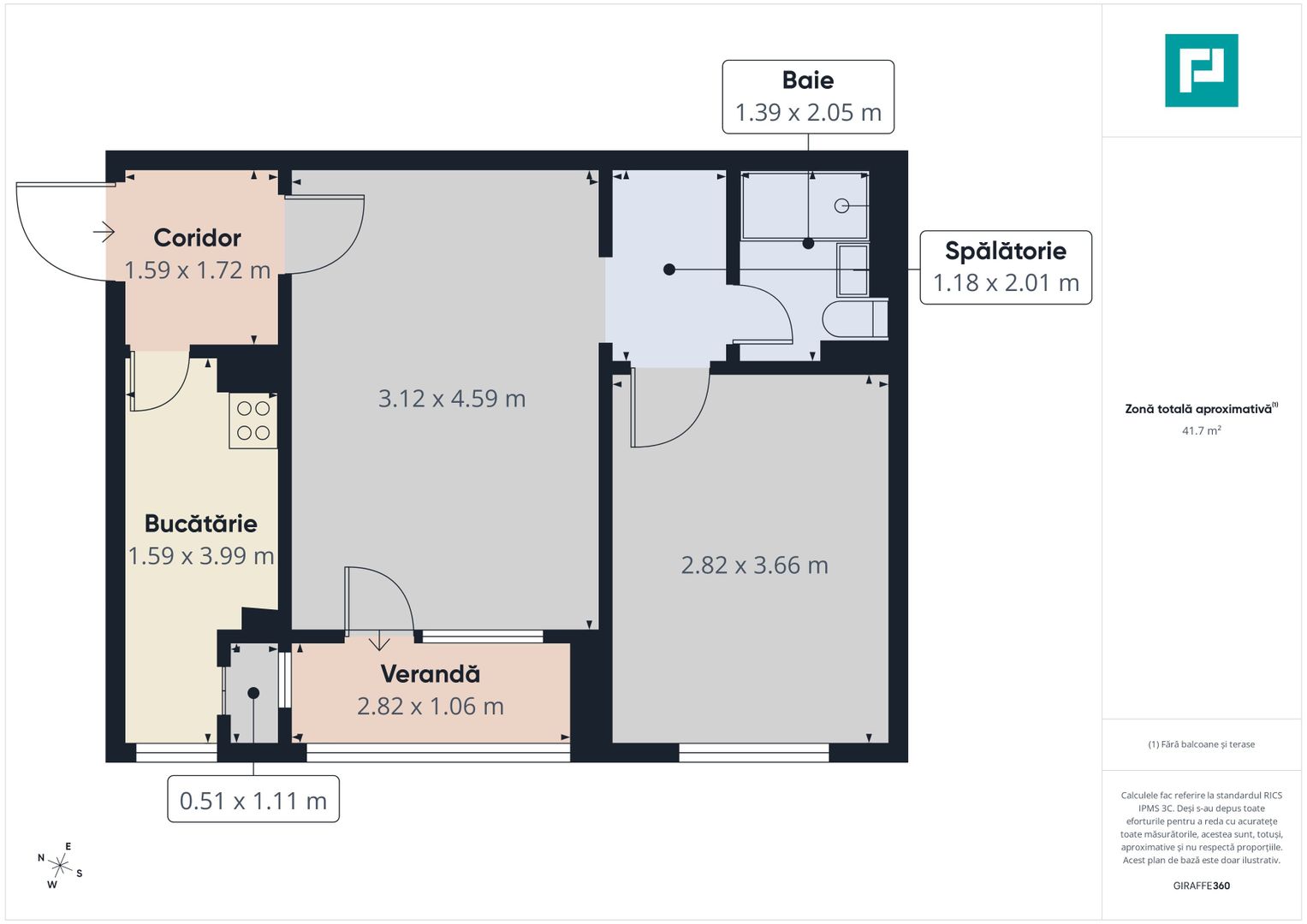 Apartament 2 camere – zona Poetului, Arad - Poză 3