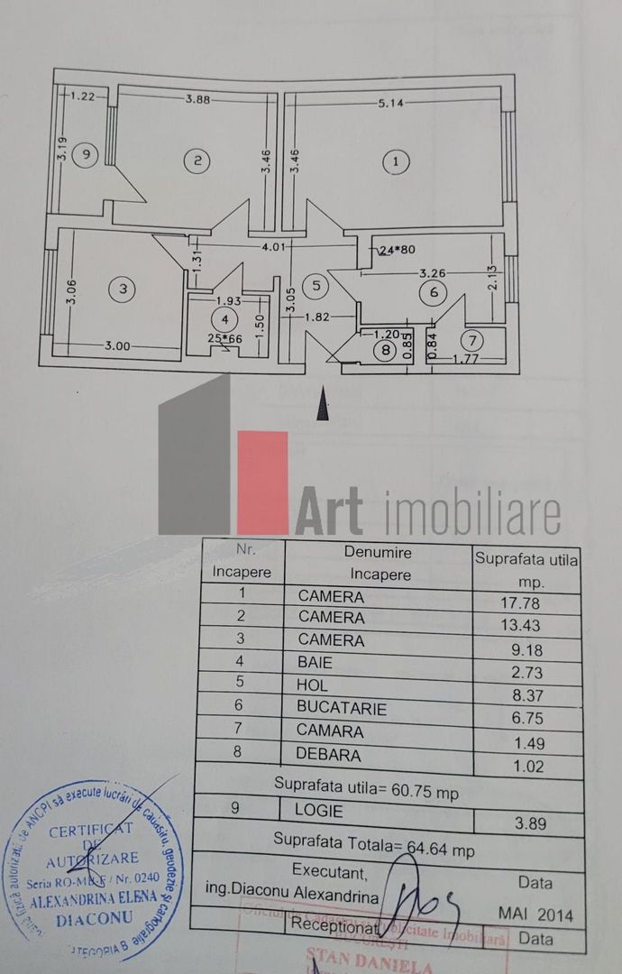 Apartament 3 camere cu centrala Titan - Poză 8