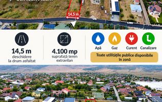 Teren extravilan 4.100 mp, VASLUI zona Moara Grecilor;