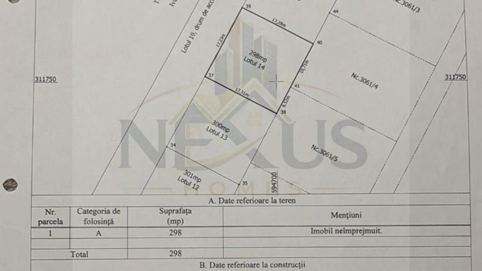 🏡 Teren intravilan | 300 mp|  Comuna Berceni - Poză 5