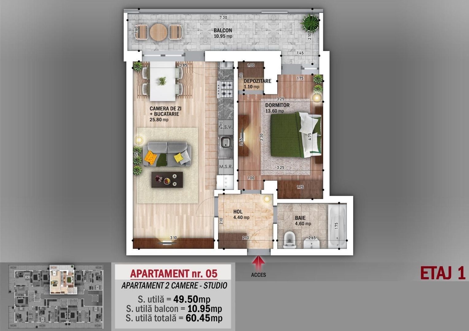 APARTAMENT 2 CAM. TIP STUDIO / NICOLAE GRIGORESCU! - Poză 1