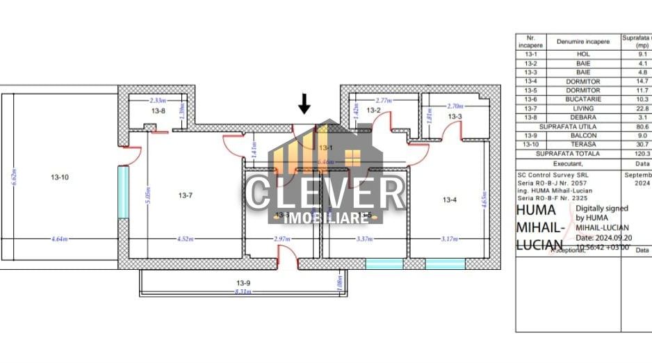 Apartament superb 3 Camere cu terasa 32mp Theodor Pallady - Poză 15