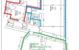 Spatiu de birouri 62mp Ultracentral! Cladire istorica! Renovat complet - Schiță 5