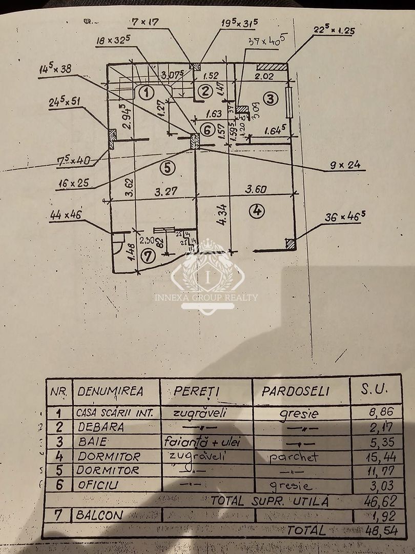 Unirii I Duplex I 4 camere I 103mp I Etaj 6-7 I 1500 EURO - Schiță 22