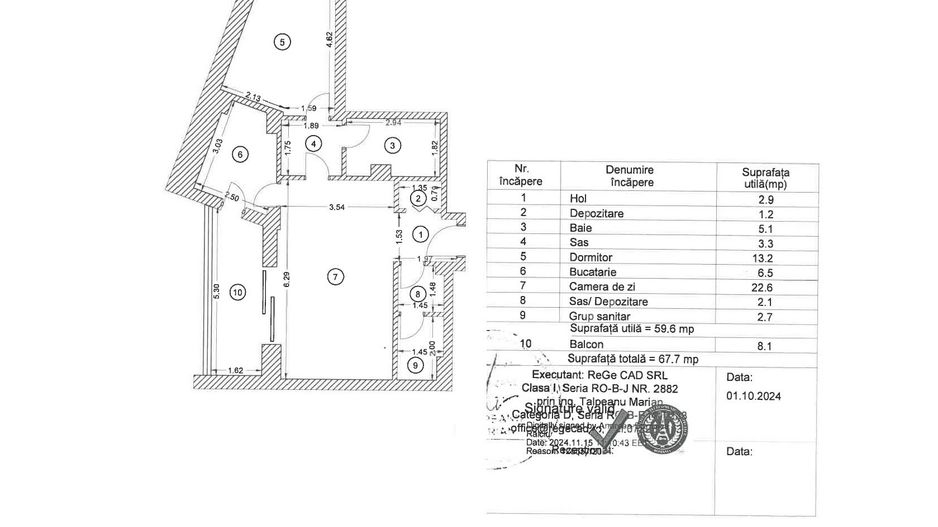 Tribunal Bulevardul Unirii 2 camere 68 mp 2025 - Poză 21