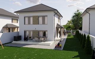 Casa 4 camere, 3 bai, terasa si curte NOU - Poză 3