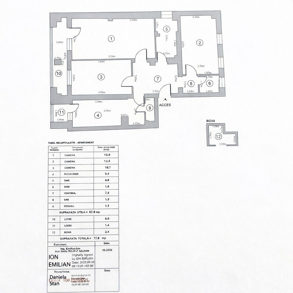 Metrou Dristor | Apartament 3 camere Mihai Bravu nr 309 - Schiță 16