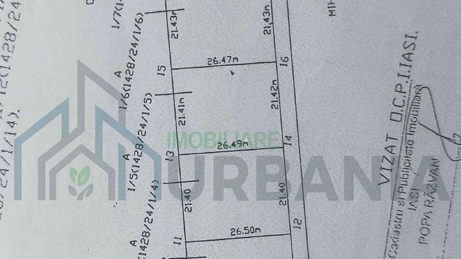 Teren de vanzare, 653 mp, Rediu, Iasi - Platou Beldiman, strada Tudor Vianu - Poză 3