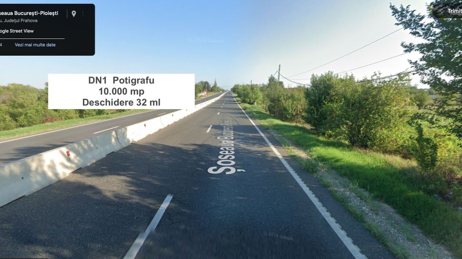 Teren la DN1 Potigrafu, PUZ, bretele de acces la teren din DN1 - Poză 1