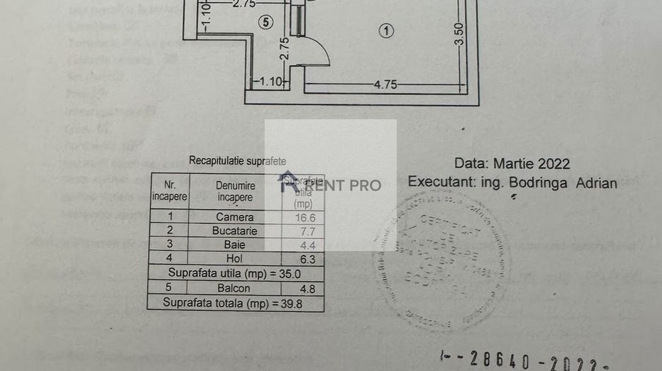 Garsonieră decomandată de vânzare | Plaza Residence Faza 4 | 39,8 mp - Poză 10
