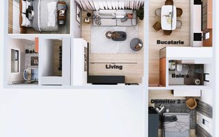 Apartament cu 3 camere de vânzare în Central, Galati - Poză 2