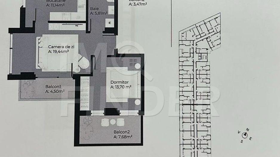 Vanzare apartament 2 camere, zona Soporului/Gheorgheni, imobil nou - Poză 1