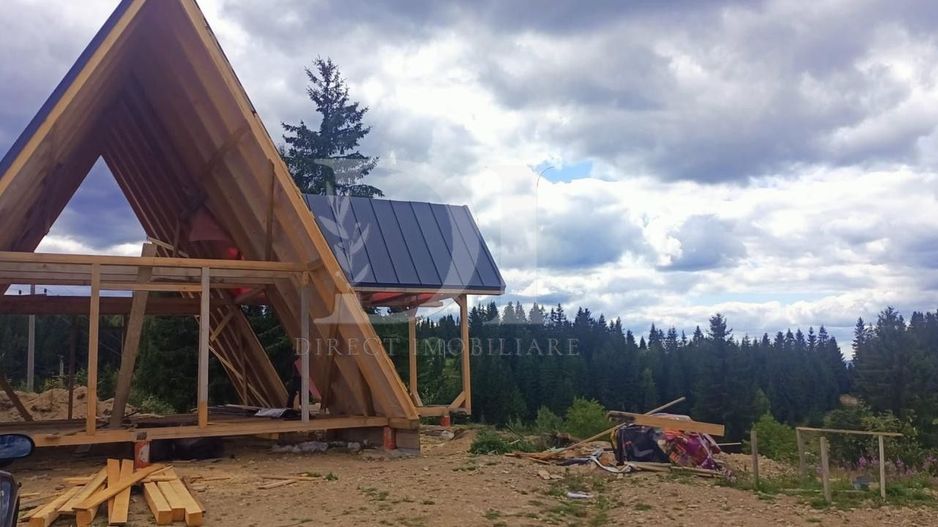 Cabana tip A frame si teren 1000 mp de vanzare / Marisel . Cluj - Poză 3