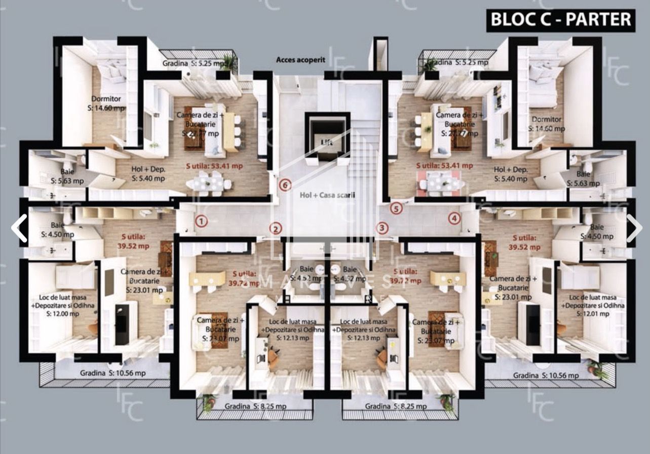 Apartamente 2 si 3 camere semifinisate | 40-66 mp util | Zona Micro 16 - Poză 4