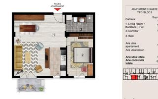 Apartament 2 camere vedere lac Baneasa - Poză 4