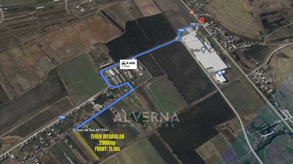 Teren intravilan - cadastrat - 2900mp - front 11.4m - Jucu de Mijloc - Poză 2