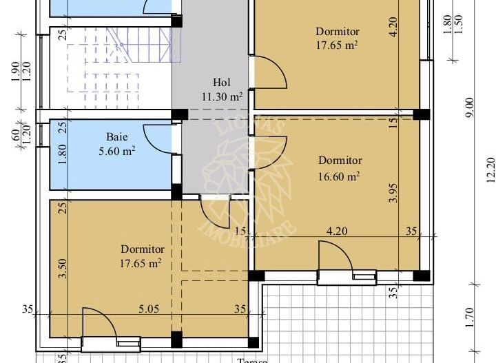 Proiect Casa 5 camere+garaj la rosu 44 mp-teren 553mp-Holboca - Poză 5