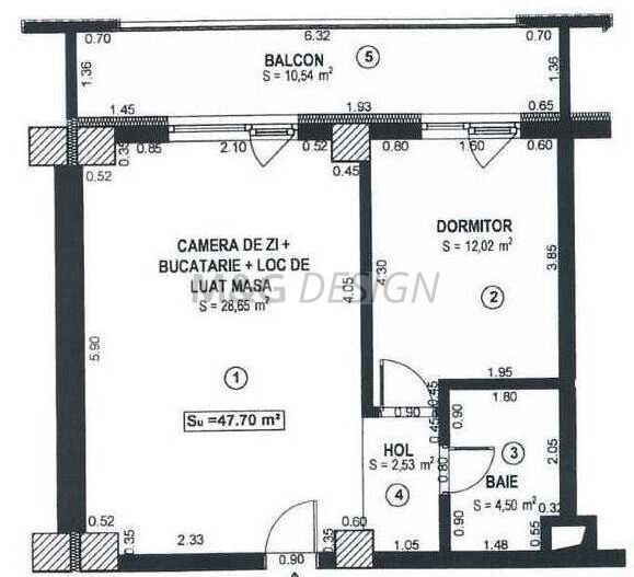 Apartament 2 camere Calea Torontalului bloc nou - Schiță 14