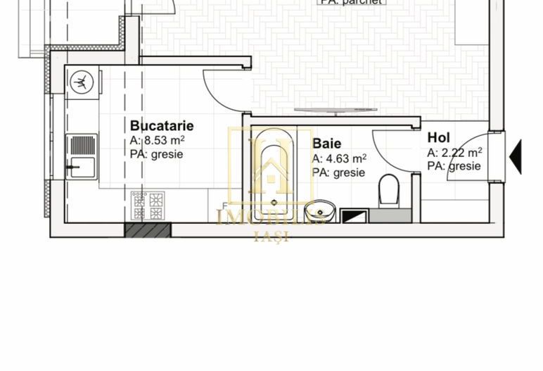 Apartament NOU intabulat 1 camera 41 mp Tatarasi 81000 euro - Poză 10